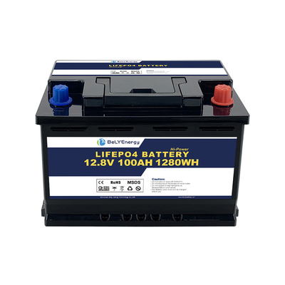 주문 블루투스 12V 100AH LiFePo4 배터리 태양 에너지 시스템 자체 난방 100% DOD online manufacture