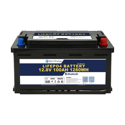 주문 Bely Energy 내장 BMS 12V 100AH RV 전기 자동차 해양용 충전식 태양광 배터리 online manufacture