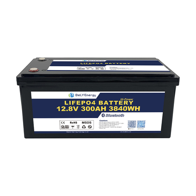휴대용 IP65 방수 컴팩트 디자인 12.8V 300Ah LiFePO4 태양 리?? 배터리