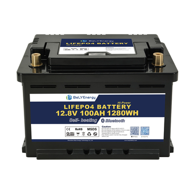 12V LiFePo4 배터리 100AH 용량 스마트 BMS 및 다재다능한 응용 프로그램 및 좌석 아래에 설치하기 쉬운 교체