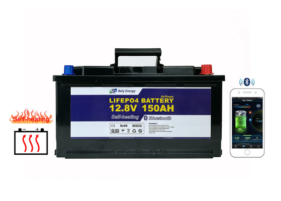 12.8 Volt Bluetooth Lithium Battery Li Ion Battery 150ah With Heating